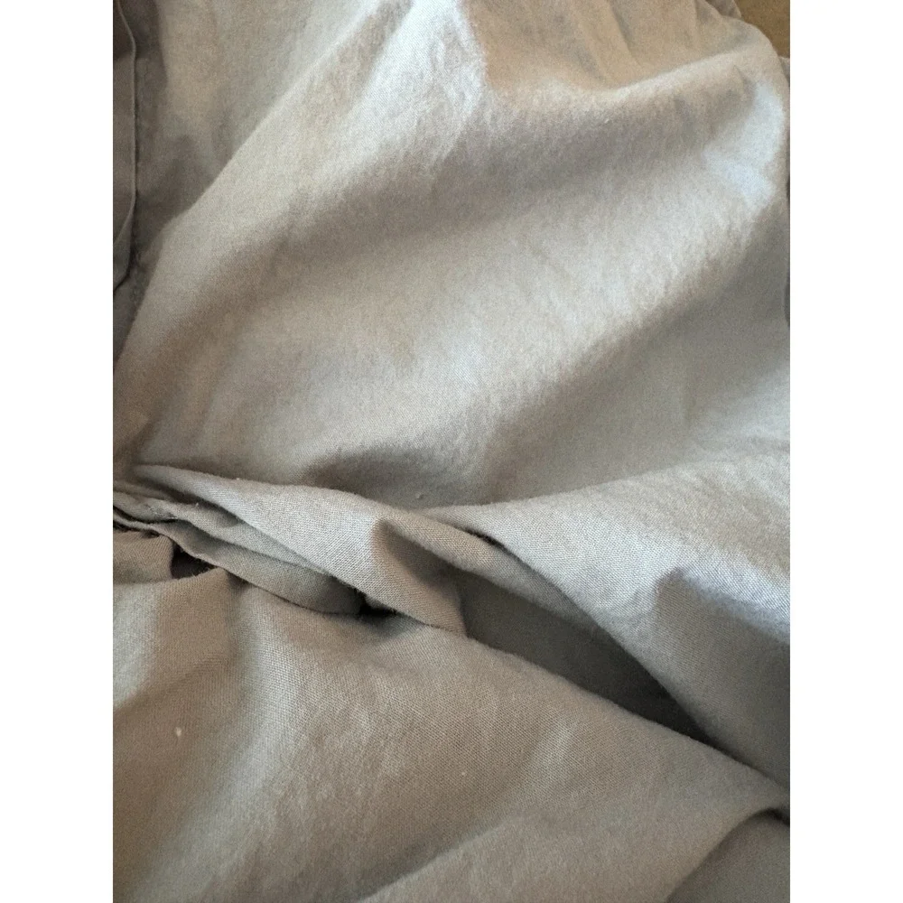 WEST ELM gray GEOMETRIC‎ QUILTED cotton PAIR EURO PILLOW SHAMS 24 X 24